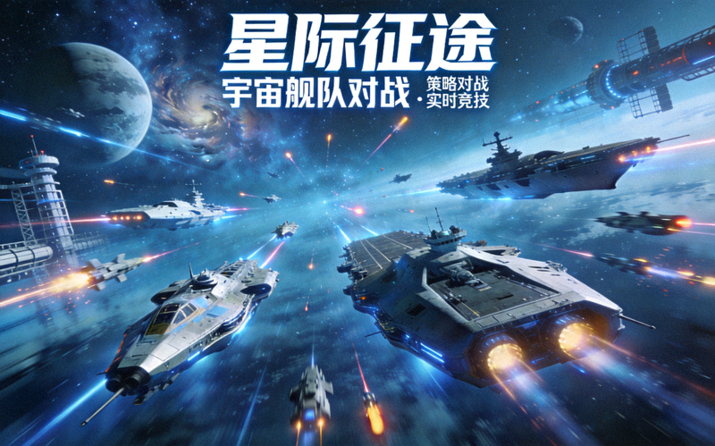策略对战类游戏《星际征途》专题展示图 - 宇宙舰队对战画面