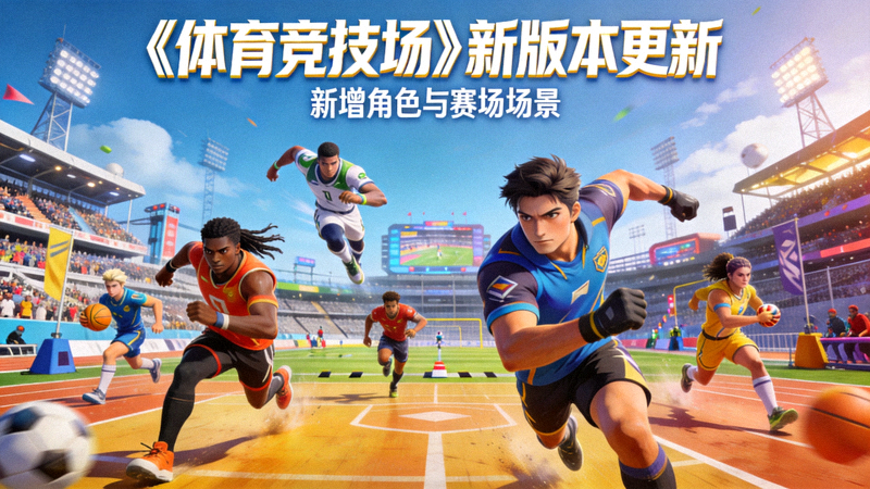 《体育竞技场》新版本更新宣传图 - 新增角色与赛场场景