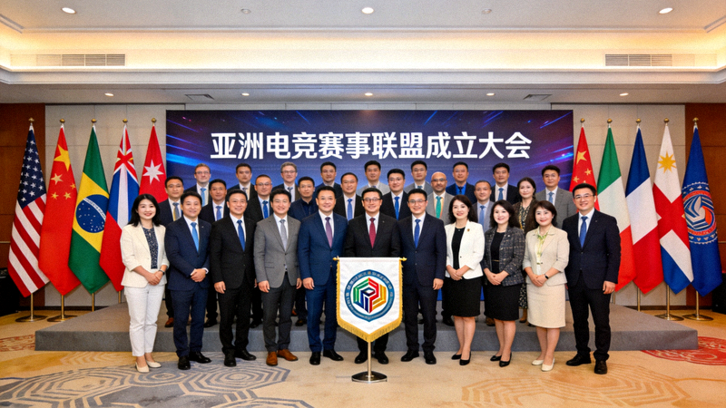 亚洲电竞赛事联盟成立大会现场照片 - 各国代表合影