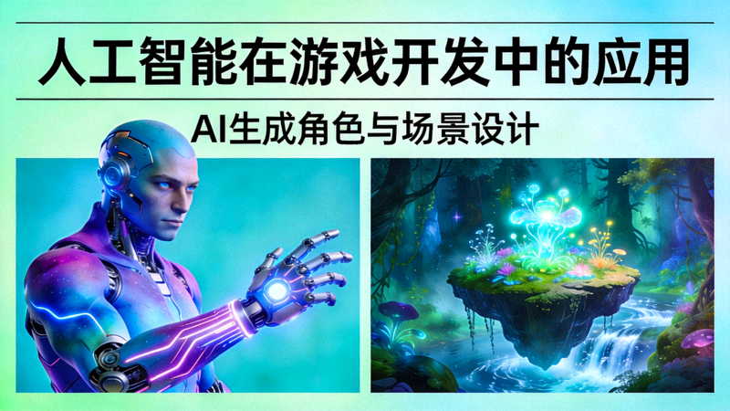 人工智能在游戏开发中的应用新闻报道配图 - AI生成角色与场景设计