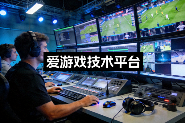 采用爱游戏技术平台的专业电竞赛事转播控制中心工作场景