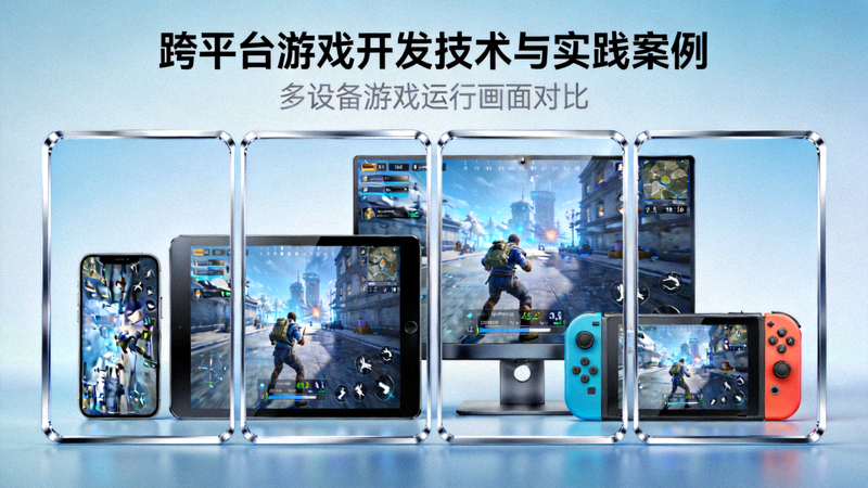跨平台游戏开发技术与实践案例分享配图 - 多设备游戏运行画面对比