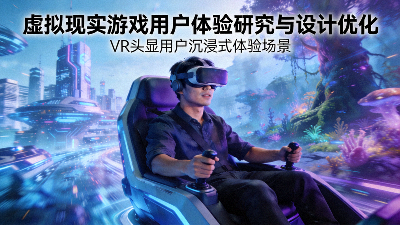 虚拟现实游戏用户体验研究与设计优化配图 - VR头显用户沉浸式体验场景