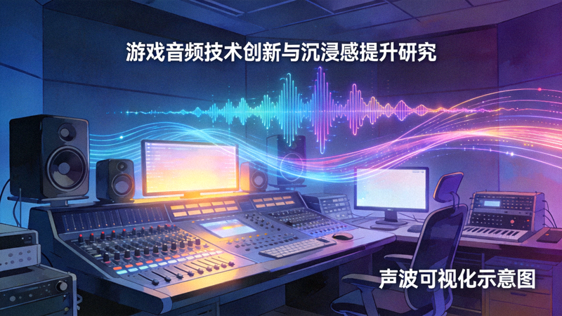 游戏音频技术创新与沉浸感提升研究配图 - 音频工作室与声波可视化