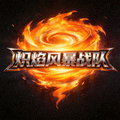 炽焰风暴战队Logo - 橙色火焰包裹的龙卷风图形