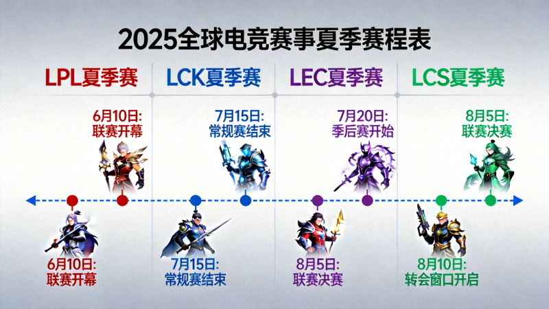 2025全球电竞赛事夏季赛程表揭晓，各大联赛时间轴与重要节点标注