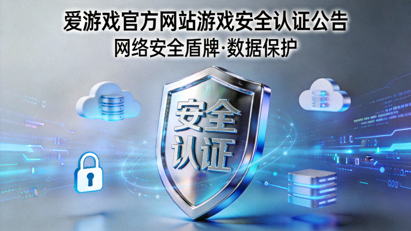 爱游戏官方网站游戏安全认证公告配图 - 网络安全盾牌与数据保护概念