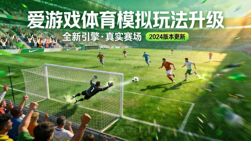 爱游戏体育模拟玩法升级宣传图 - 绿茵球场上的足球比赛瞬间