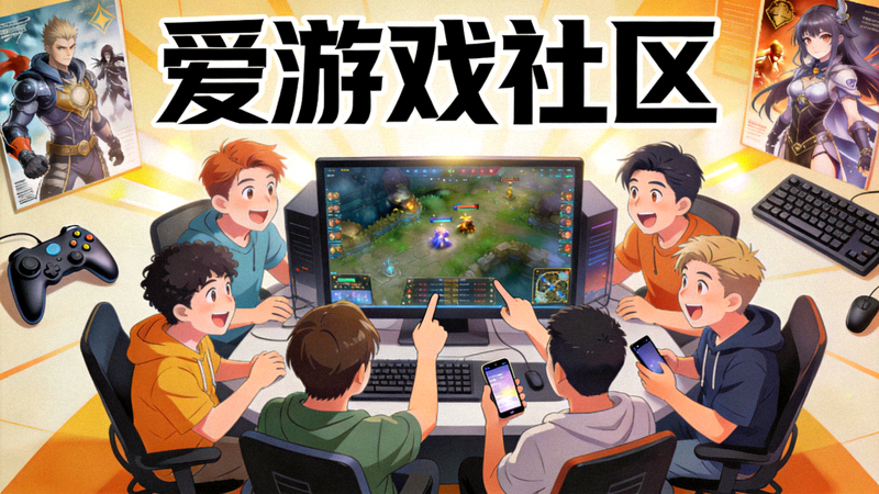 爱游戏社区资讯配图 - 玩家在屏幕前交流讨论的场景