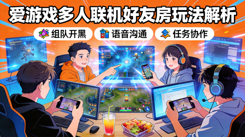 爱游戏多人联机好友房玩法解析配图 - 玩家组队游戏场景