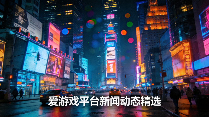 爱游戏平台新闻动态精选配图 - 夜晚城市霓虹灯下的街道景观