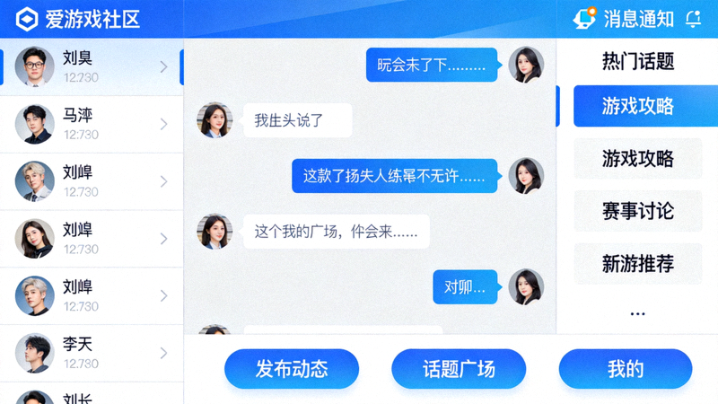 爱游戏官方网站社区互动功能升级后的玩家交流界面示意